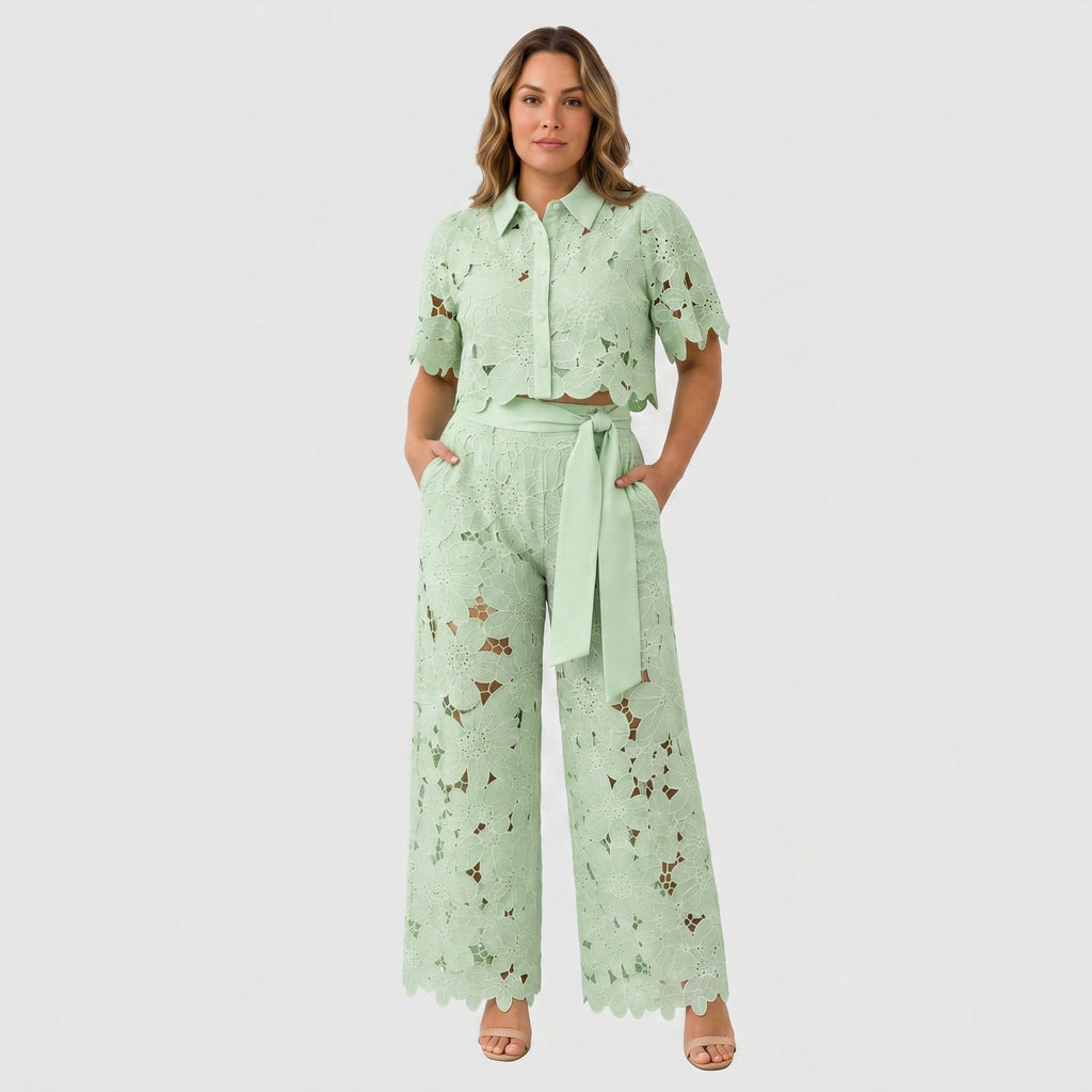 TWO-PIECE EMBROIDERED SET FOR WOMEN