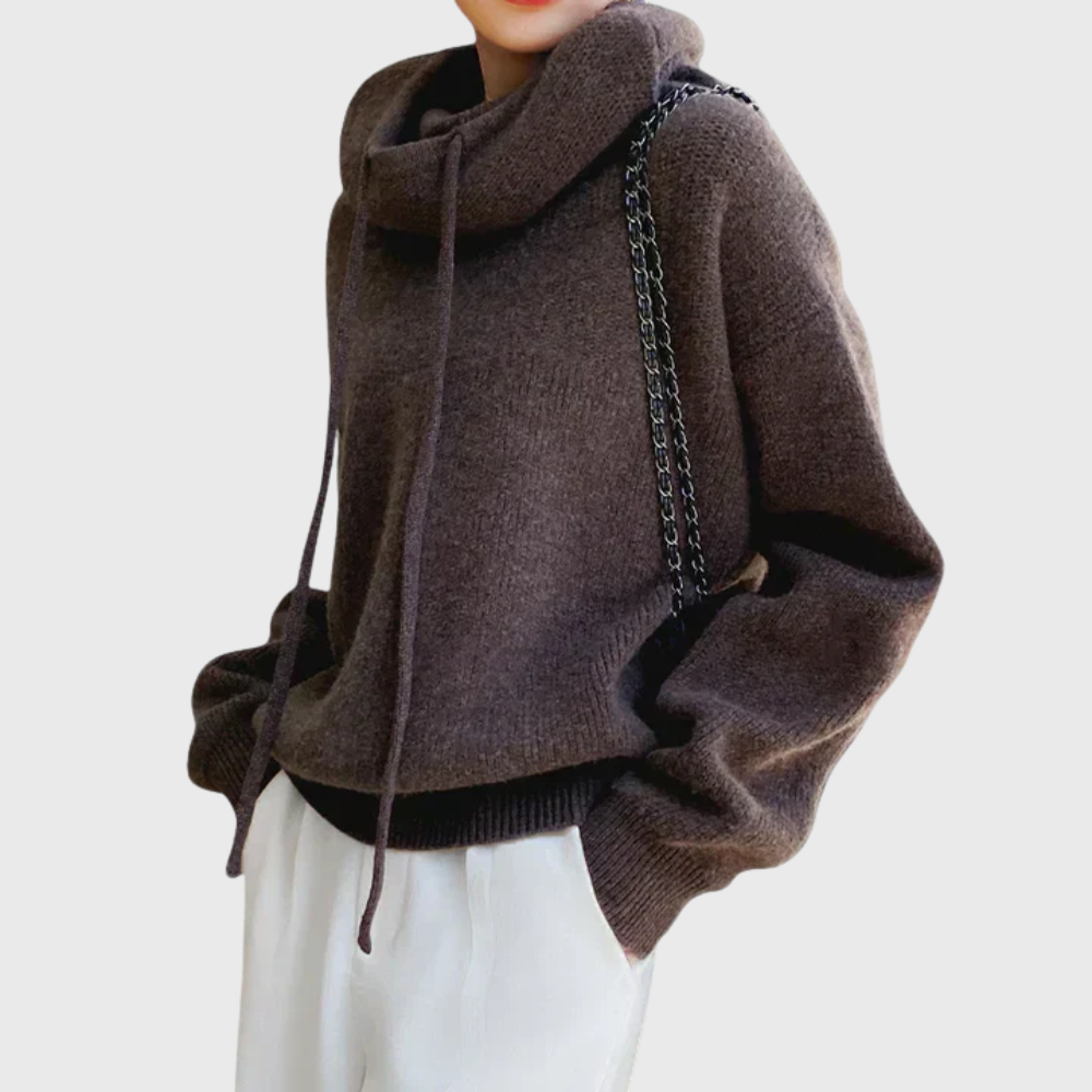 Brenda | High Neck Sweater with Cord