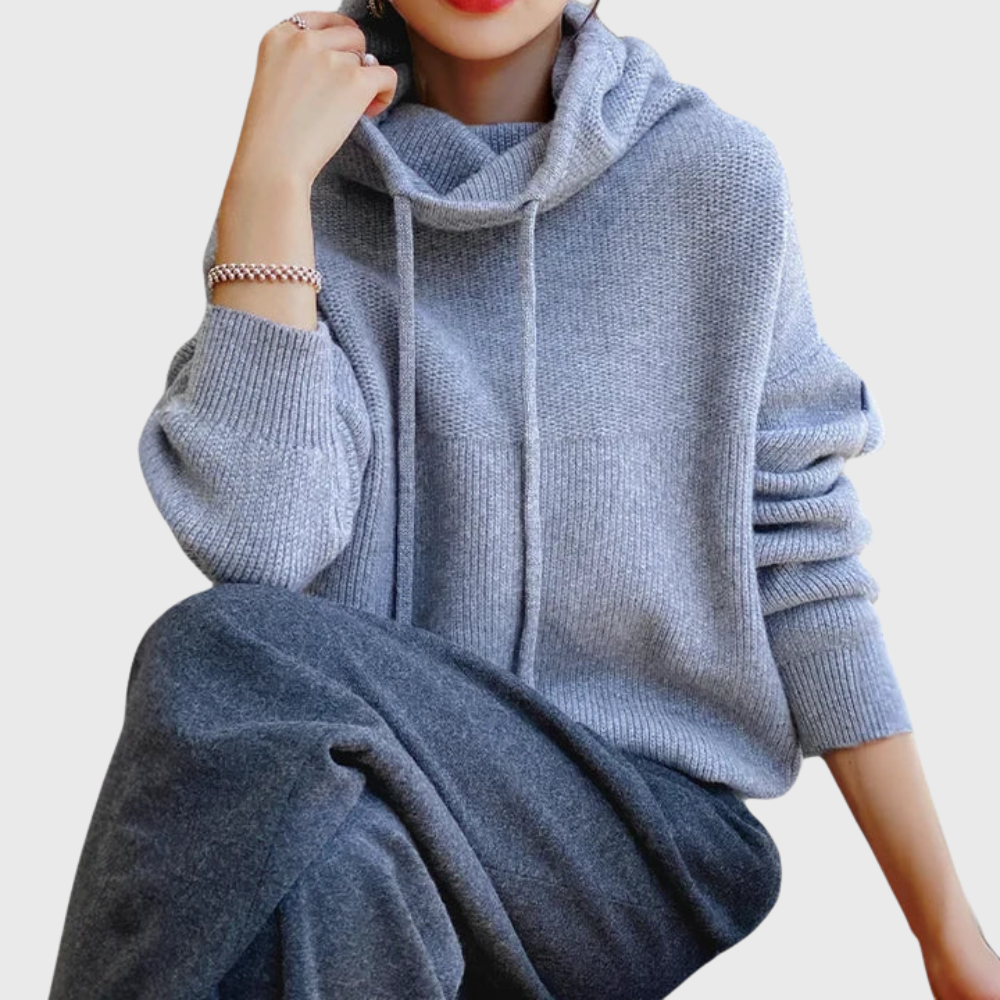 Brenda | High Neck Sweater with Cord