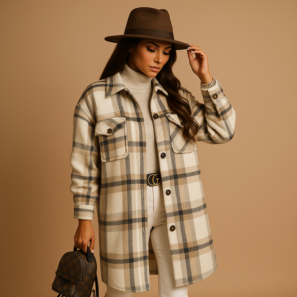 Mia Checked Wool Jacket | Women's Outerwear