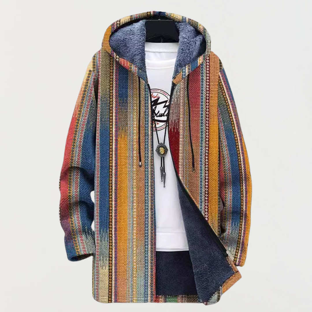 Kerstin™ | Hooded Jacket with Stripe Mix