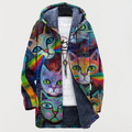 Susanne™ | Hooded Jacket with Colourful Cats