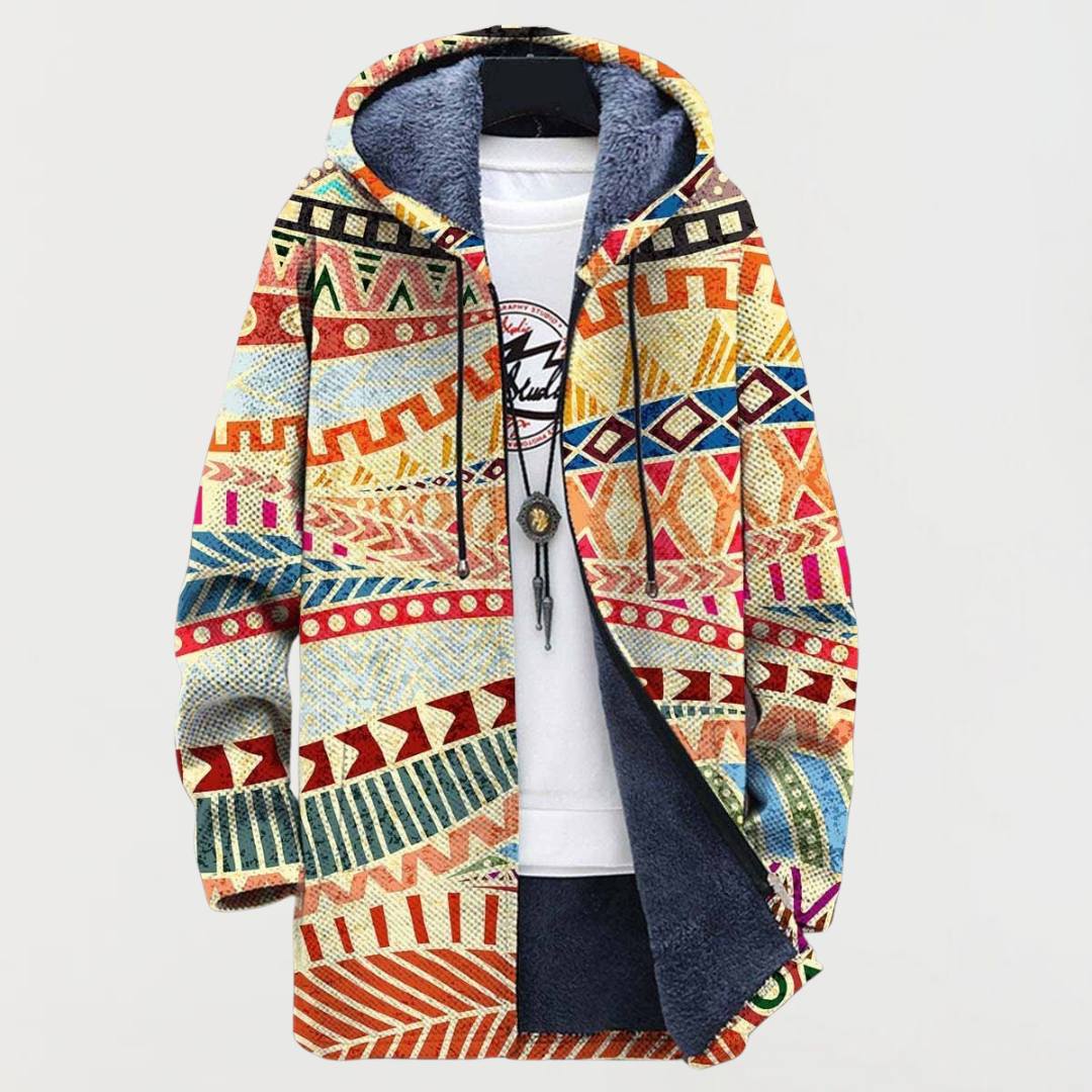 Rosemarie™ | Hooded Jacket in Folk Mix