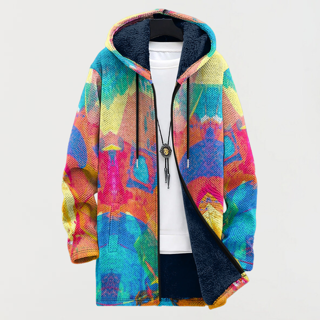 Stefanie™ | Hooded Jacket in a Burst of Colour