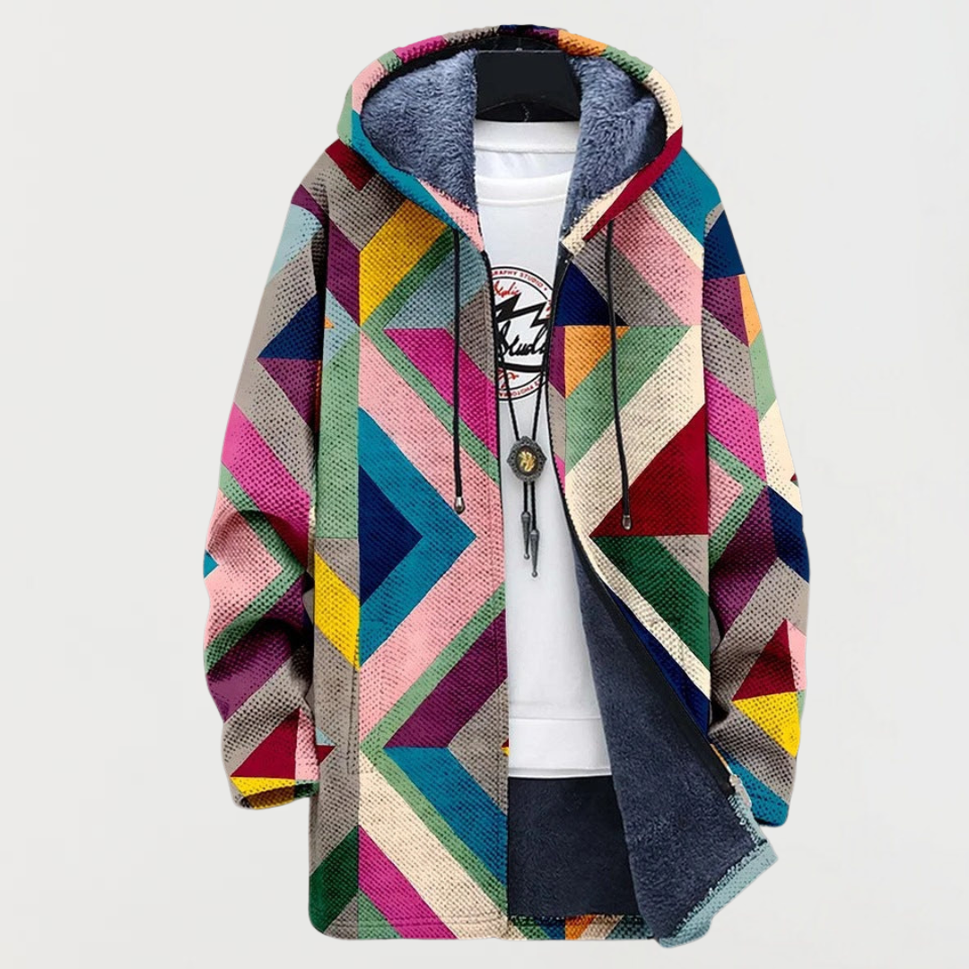Gerda™ | Hooded Jacket with Diamond Pattern