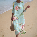 Long, flowing, stylish and comfortable dress