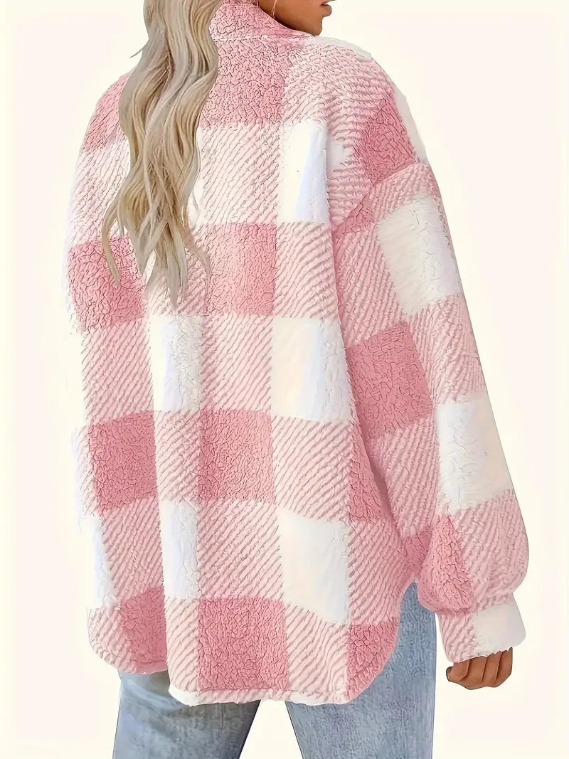 Martin | Elegant Checked Fleece Jacket