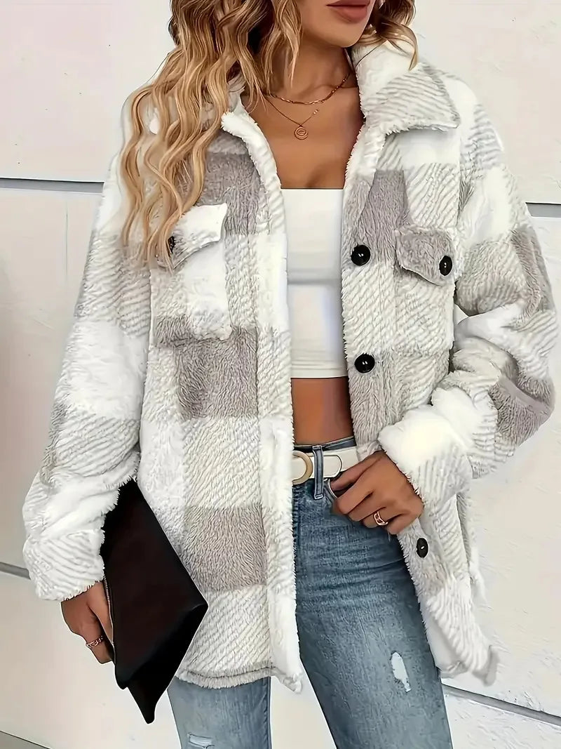 Martin | Elegant Checked Fleece Jacket