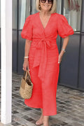 LYNORA | ELEGANT MIDI DRESS WITH V-NECK