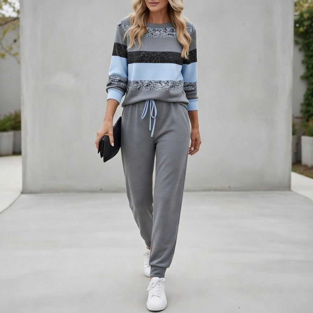 STRIPED LOUNGE SET FOR WOMEN