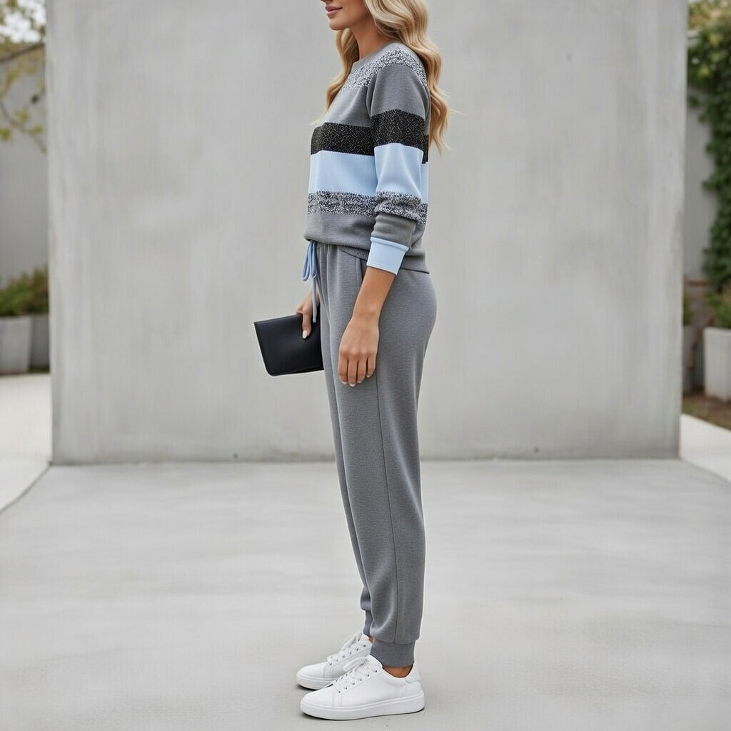 STRIPED LOUNGE SET FOR WOMEN