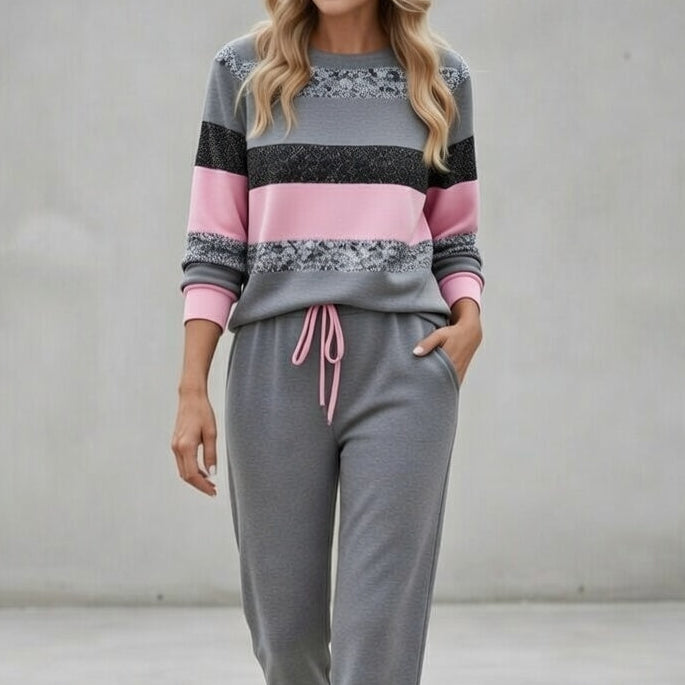 STRIPED LOUNGE SET FOR WOMEN
