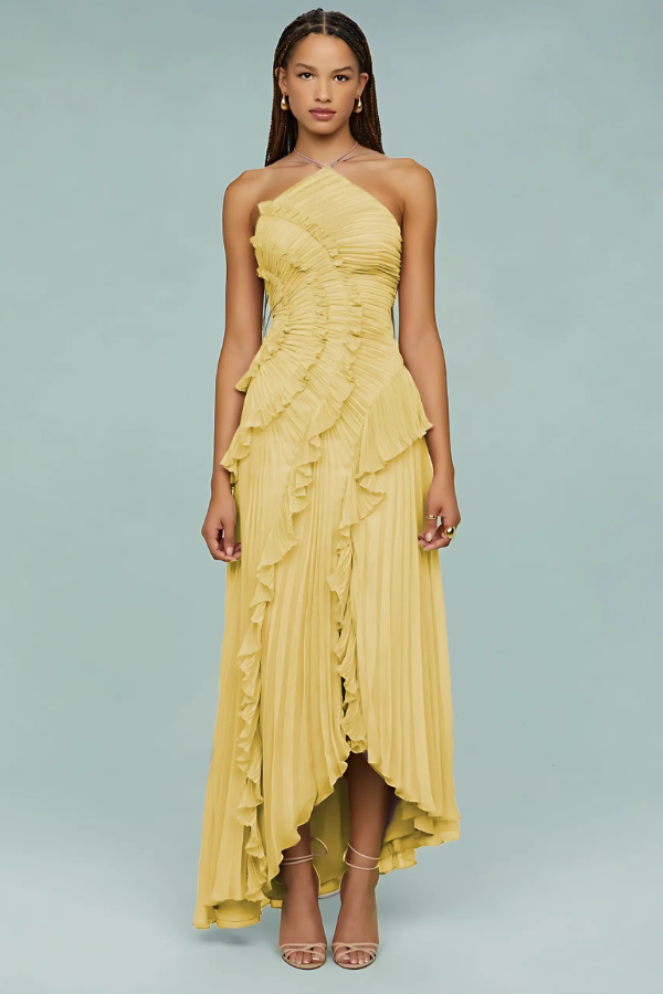 LIYANA | Spiral Ruffle Dress