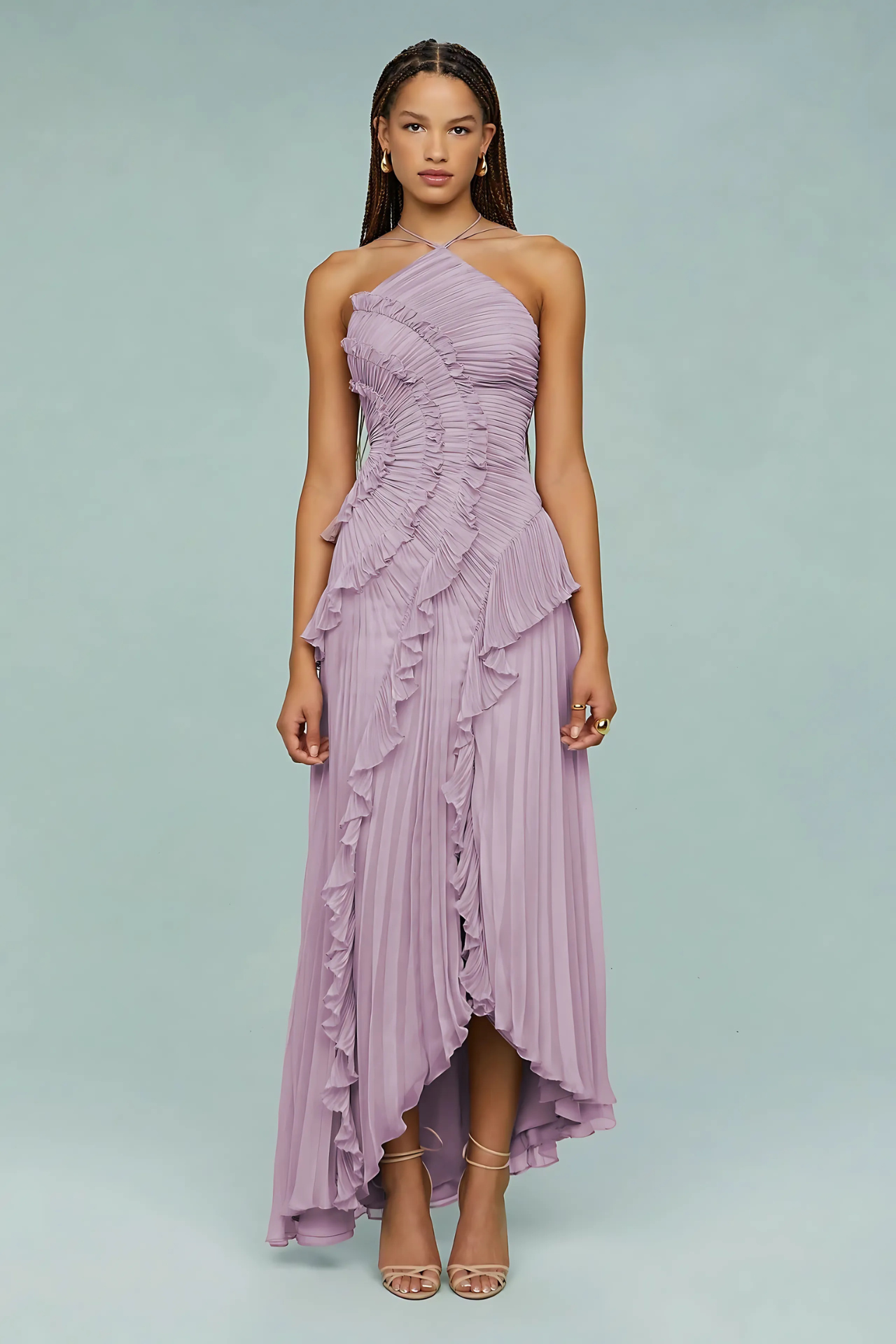 LIYANA | Spiral Ruffle Dress