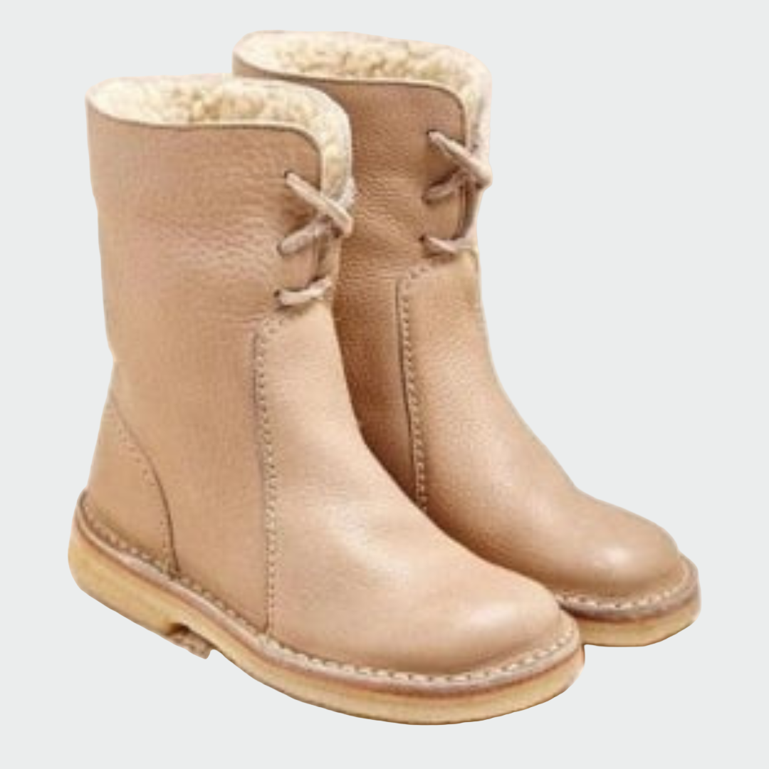 Waterproof Leather Boots for Men with Wool Lining