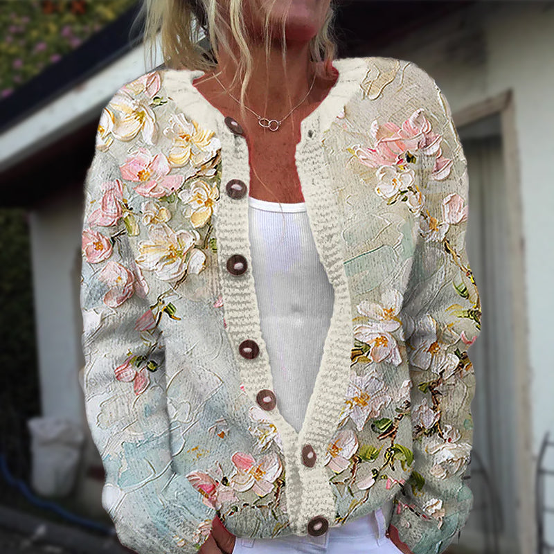 Elira | Women’S Floral Button Front Cardigan