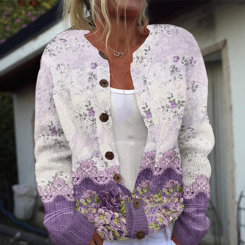 Elira | Women’S Floral Button Front Cardigan