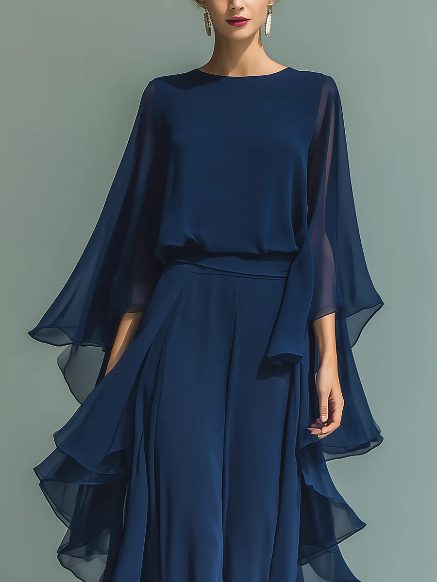 CHIFFON TROUSER SET FOR WOMEN