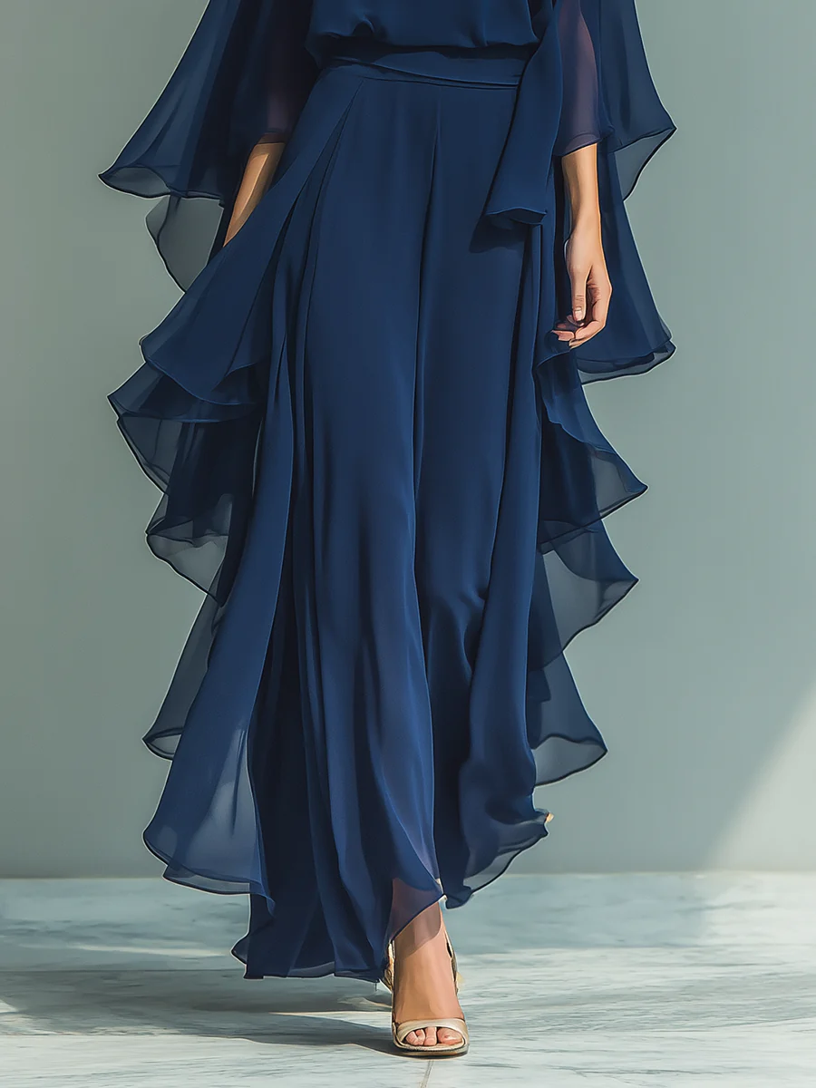 CHIFFON TWO-PIECE SET FOR WOMEN