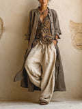 THREE-PIECE LINEN SET FOR WOMEN