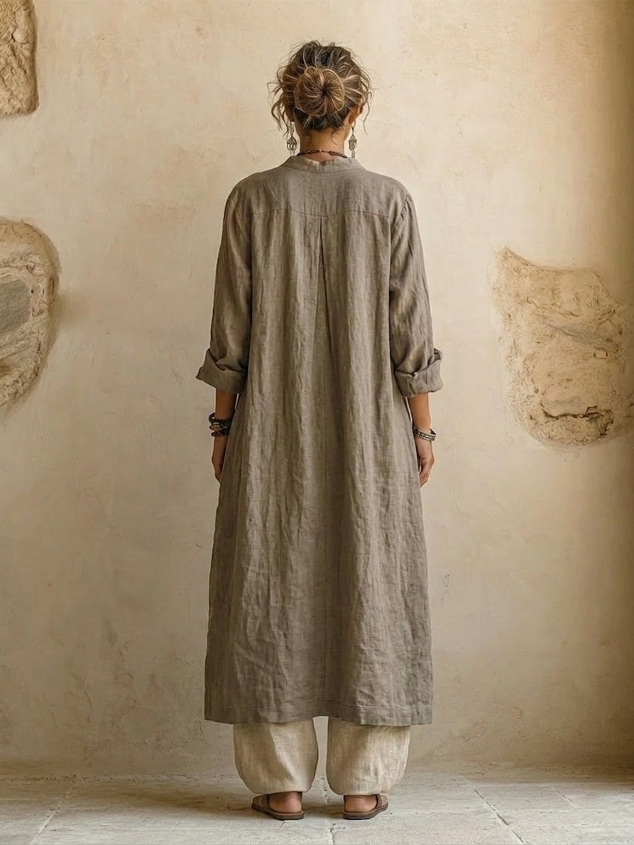 THREE-PIECE LINEN SET FOR WOMEN