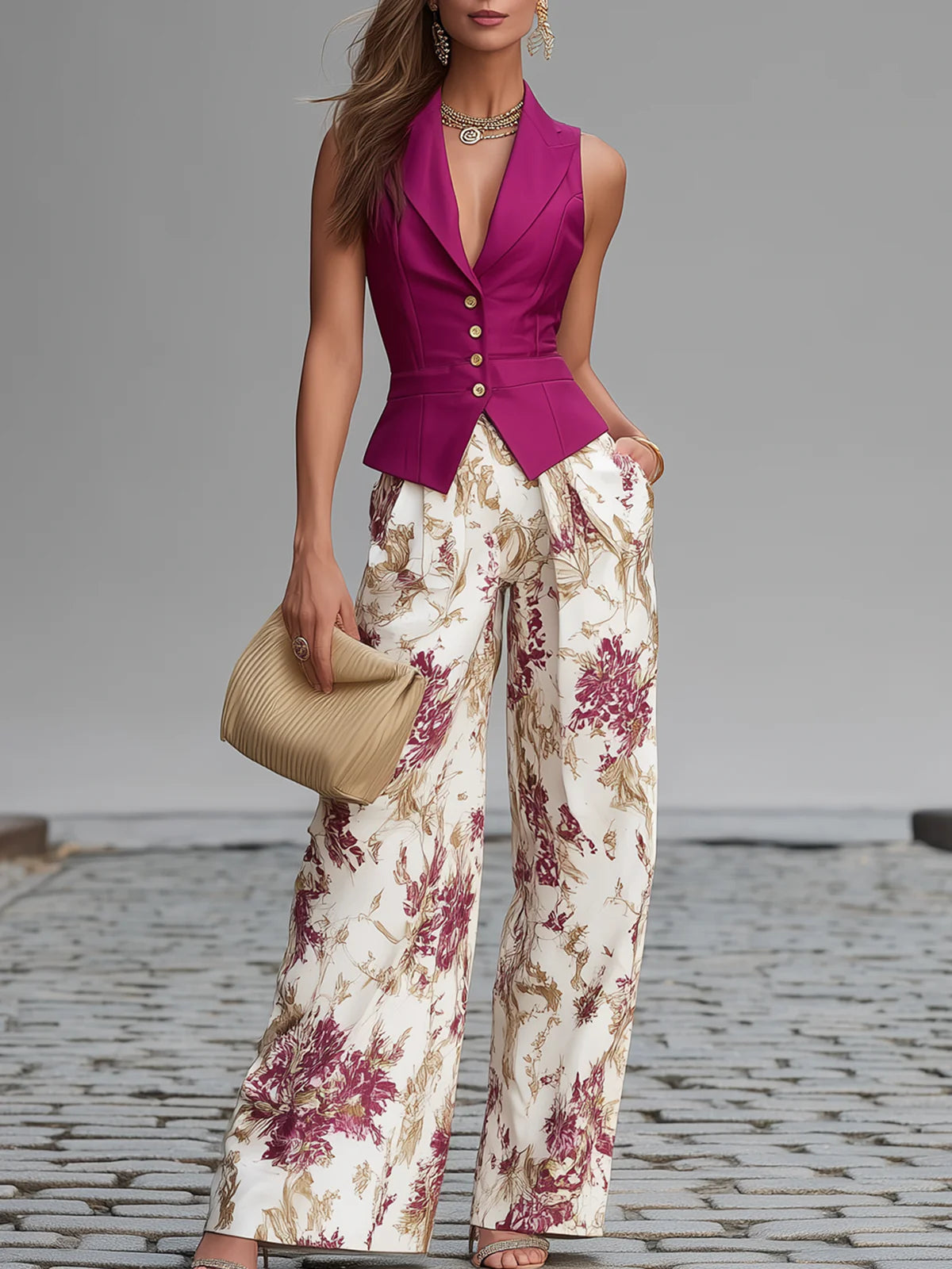 FLORAL TROUSER SET FOR WOMEN