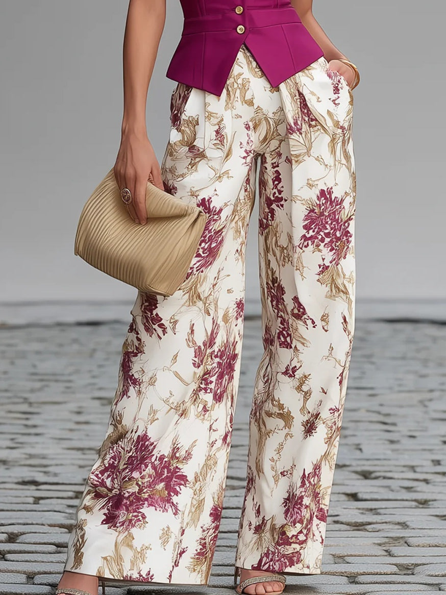 FLORAL TROUSER SET FOR WOMEN