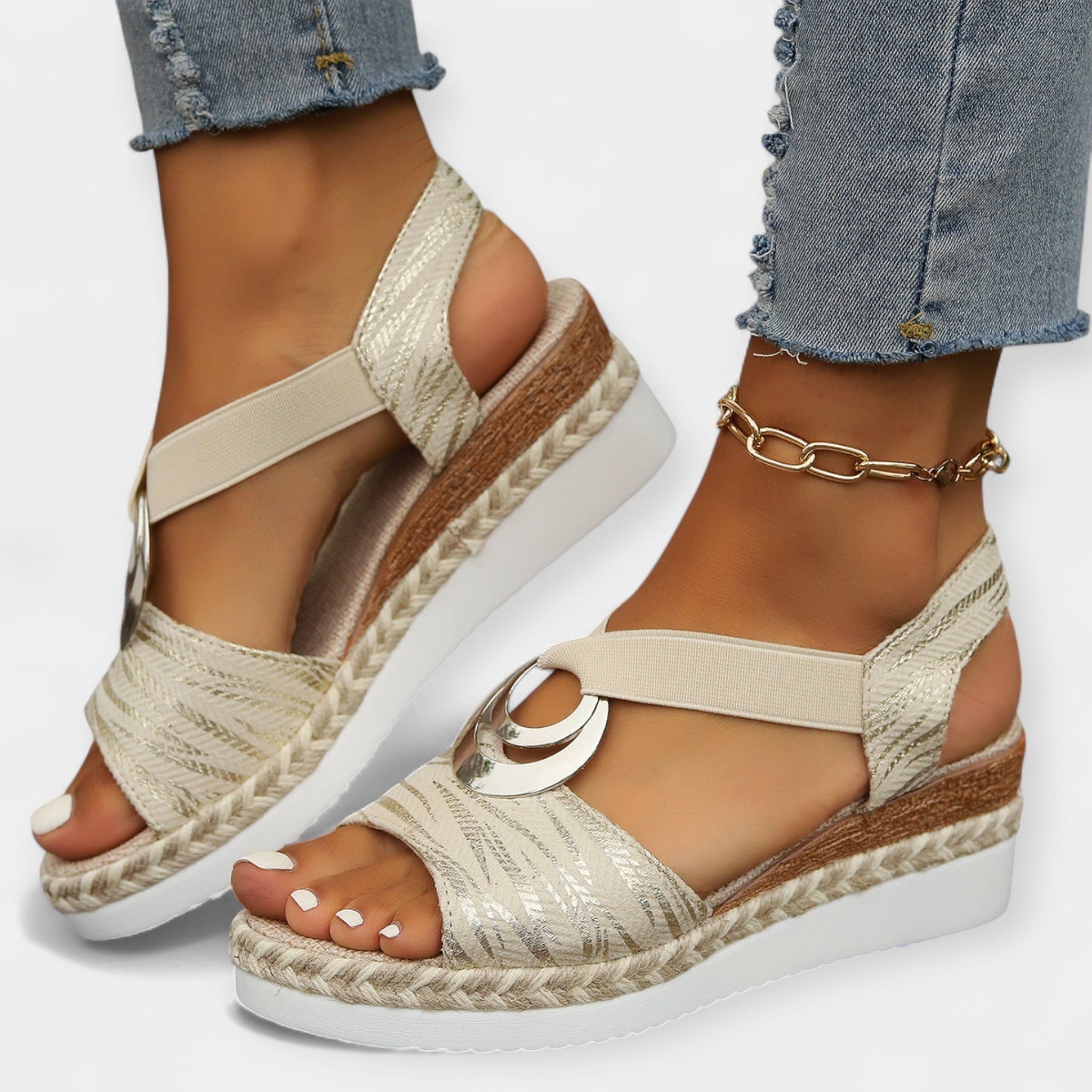 Roman Sandals with Braiding