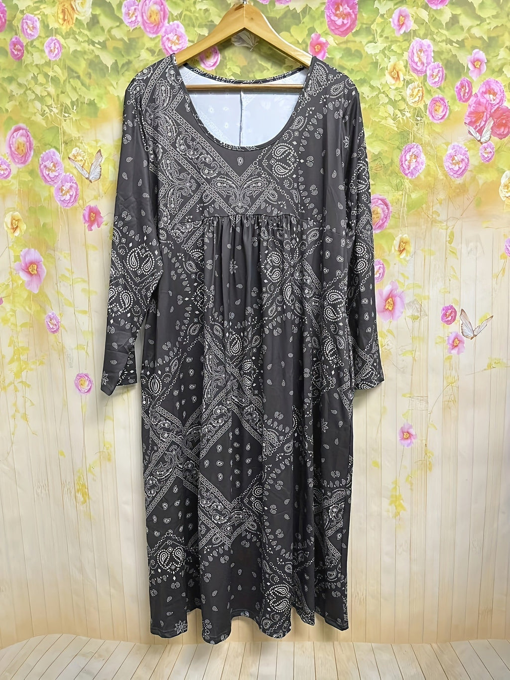 ELOWEN | MIDI DRESS WITH LONG SLEEVES CASUAL