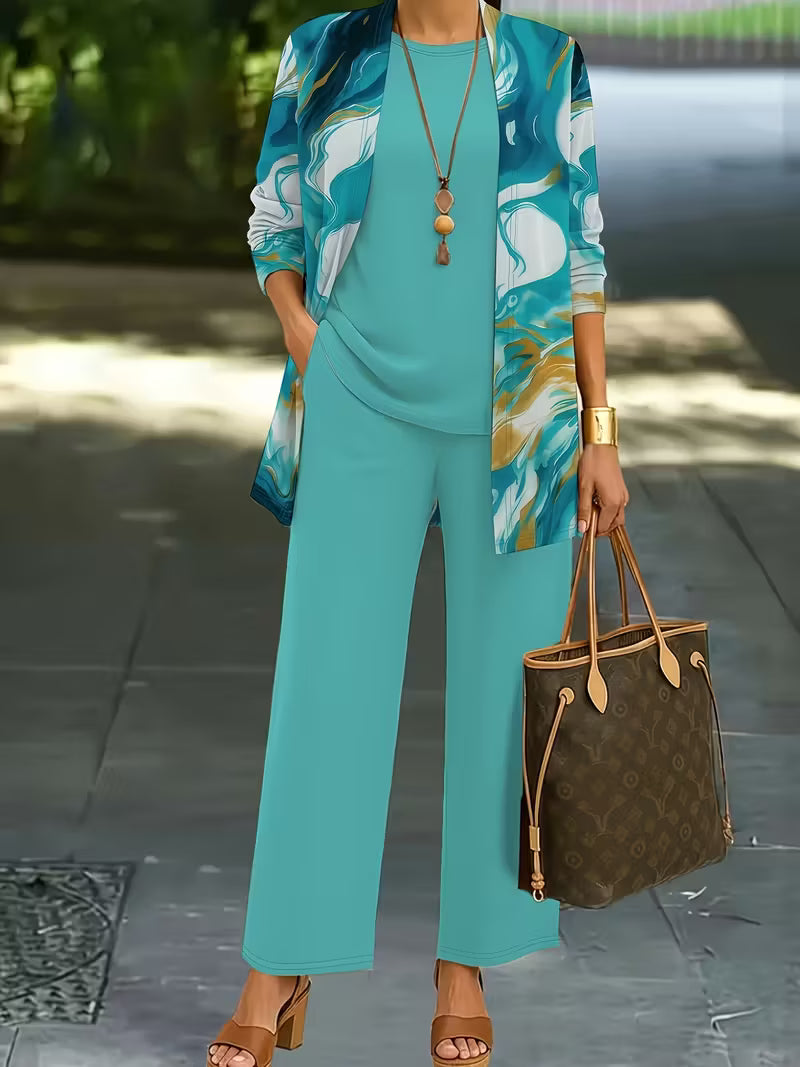 MARBLE PRINT SET FOR WOMEN