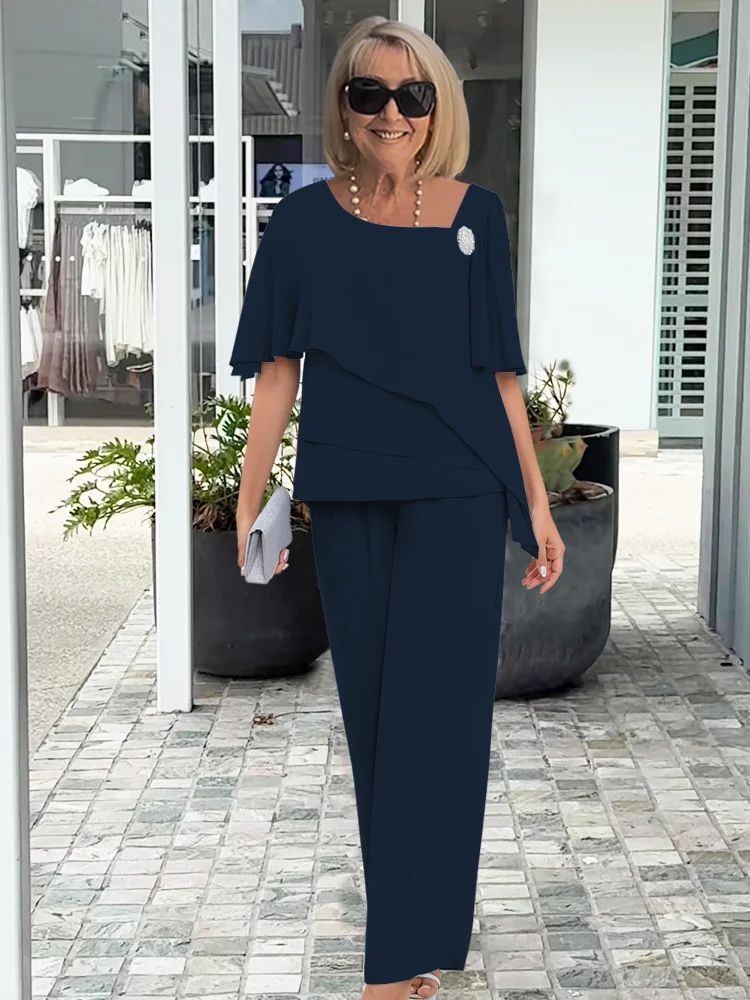ELEGANT CHIFFON TROUSER SET FOR WOMEN