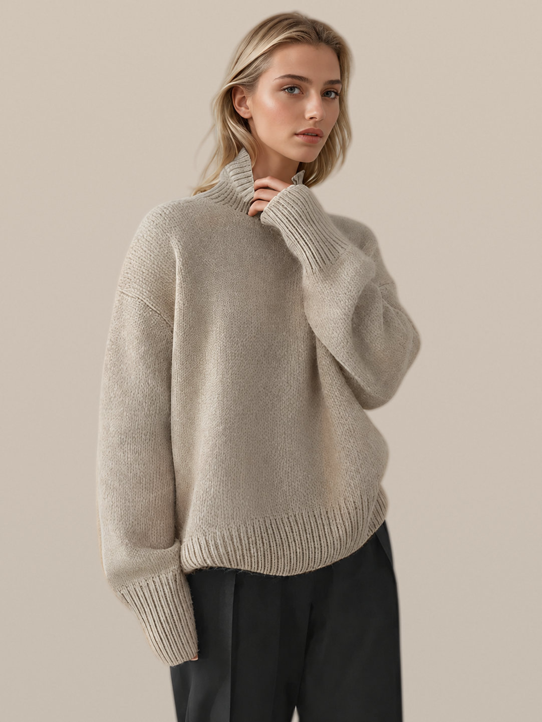 Aisling – Cashmere Roll-Neck Jumper