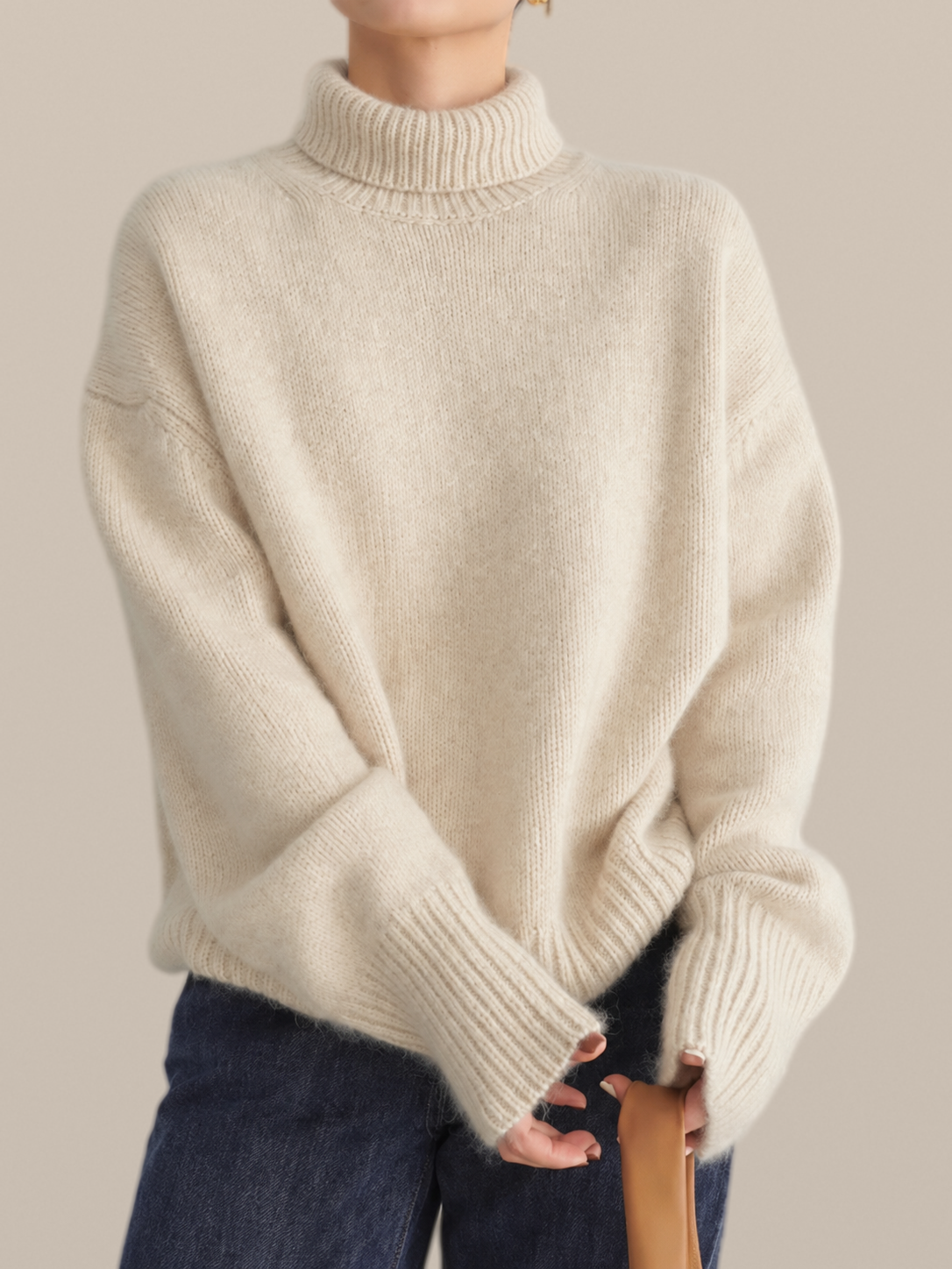 Aisling – Cashmere Roll-Neck Jumper