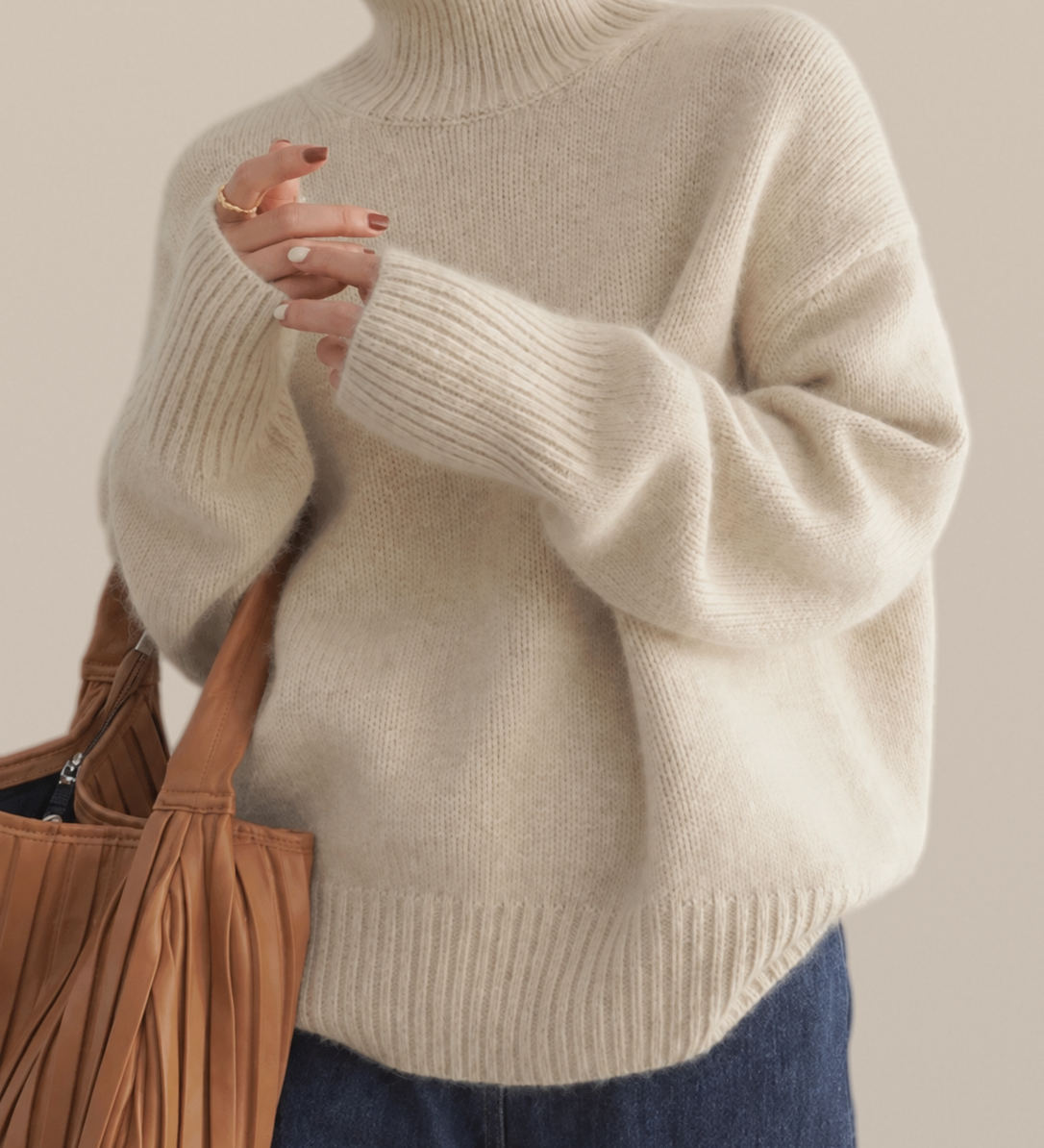 Aisling – Cashmere Roll-Neck Jumper