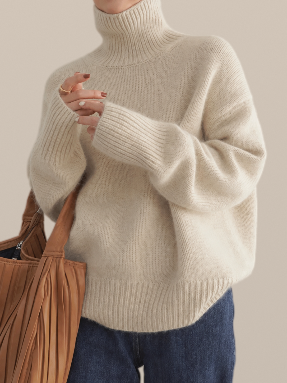 Aisling – Cashmere Roll-Neck Jumper
