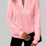 Alessia – Cable-Knit Zip Jumper