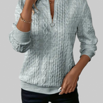 Alessia – Cable-Knit Zip Jumper