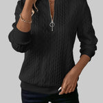 Alessia – Cable-Knit Zip Jumper