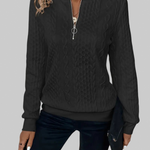 Alessia – Cable-Knit Zip Jumper