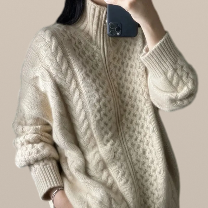 Amara – Cashmere Knit Roll-Neck Jumper