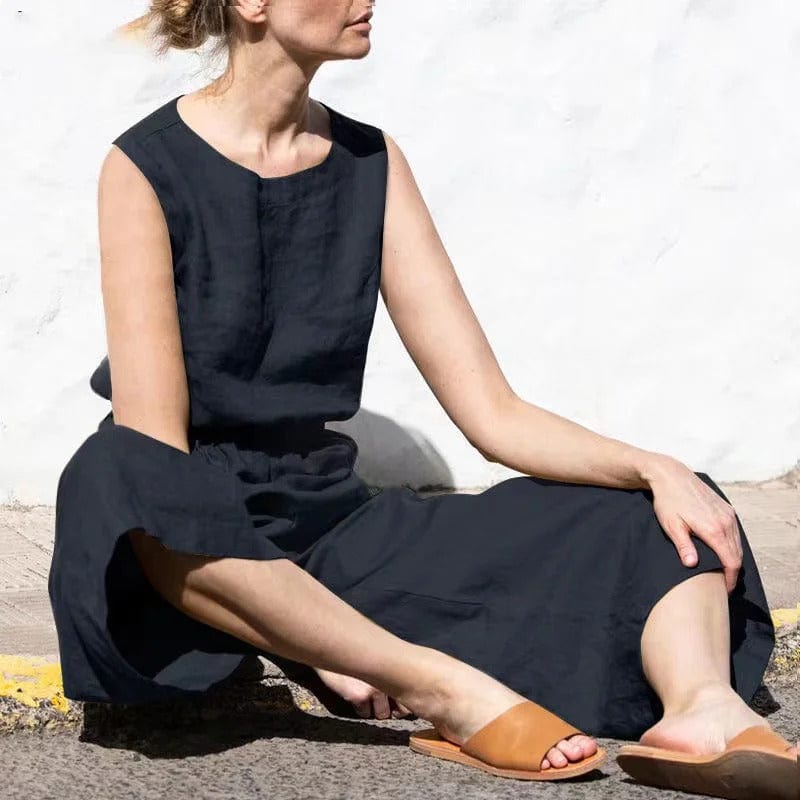 Women's Sleeveless Wide-Leg Jumpsuit