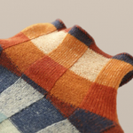 Aoife – Patchwork Cashmere Roll-Neck Jumper