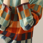 Aoife – Patchwork Cashmere Roll-Neck Jumper