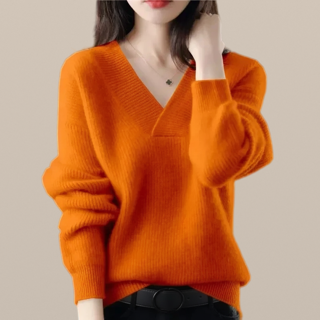 Ariella – Cashmere-Blend V-Neck Jumper