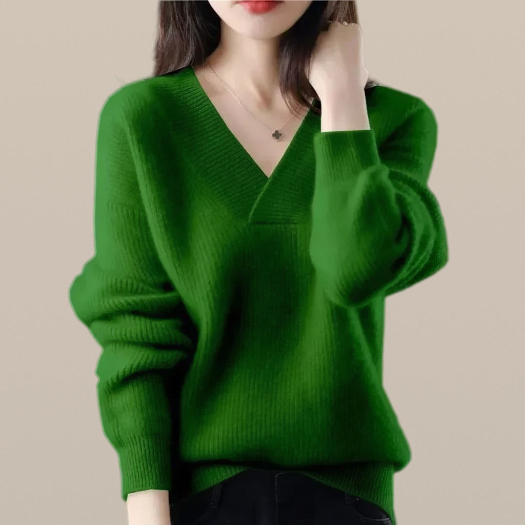 Ariella – Cashmere-Blend V-Neck Jumper