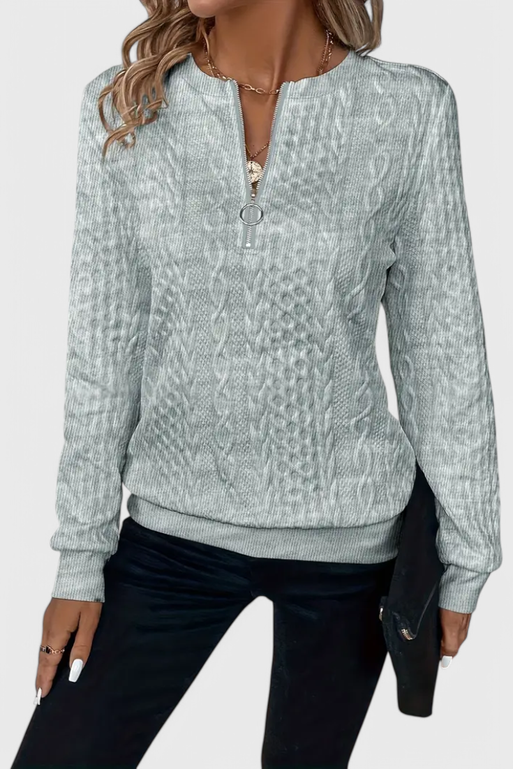Zoey | Soft Zip Knit Jumper