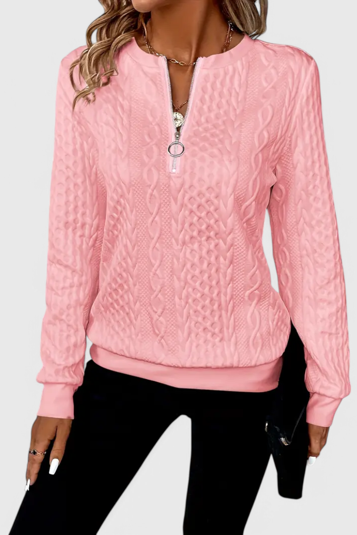 Zoey | Soft Zip Knit Jumper