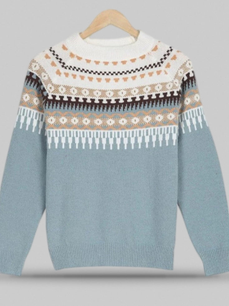 Becca – Textured Round-Neck Jumper