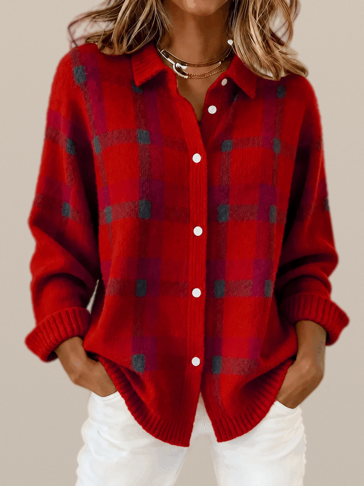 Bethan – Checked Knit Jumper
