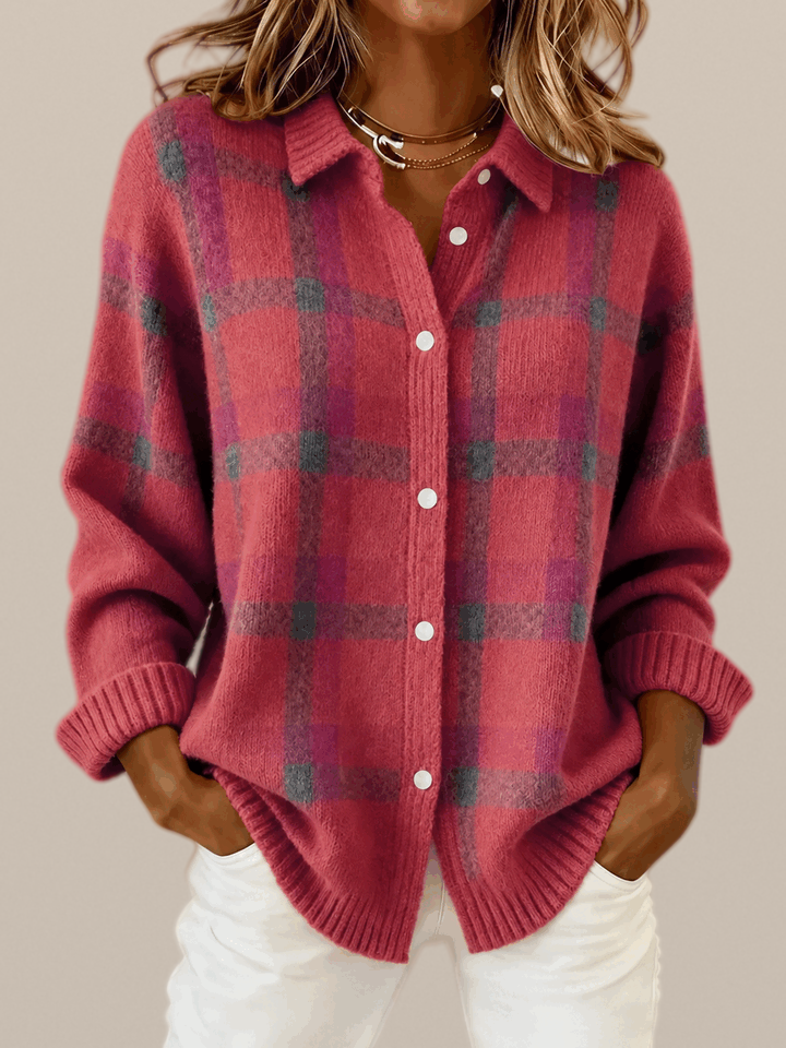 Bethan – Checked Knit Jumper